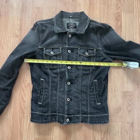 Ralph Lauren Womens Polo Jeans Jacket Jamie Vintage Distressed Black L - Picture 8 of 11